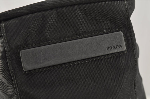 Authentic PRADA Nylon Tessuto Leather Shoulder Hand Bag Purse Black 4157J