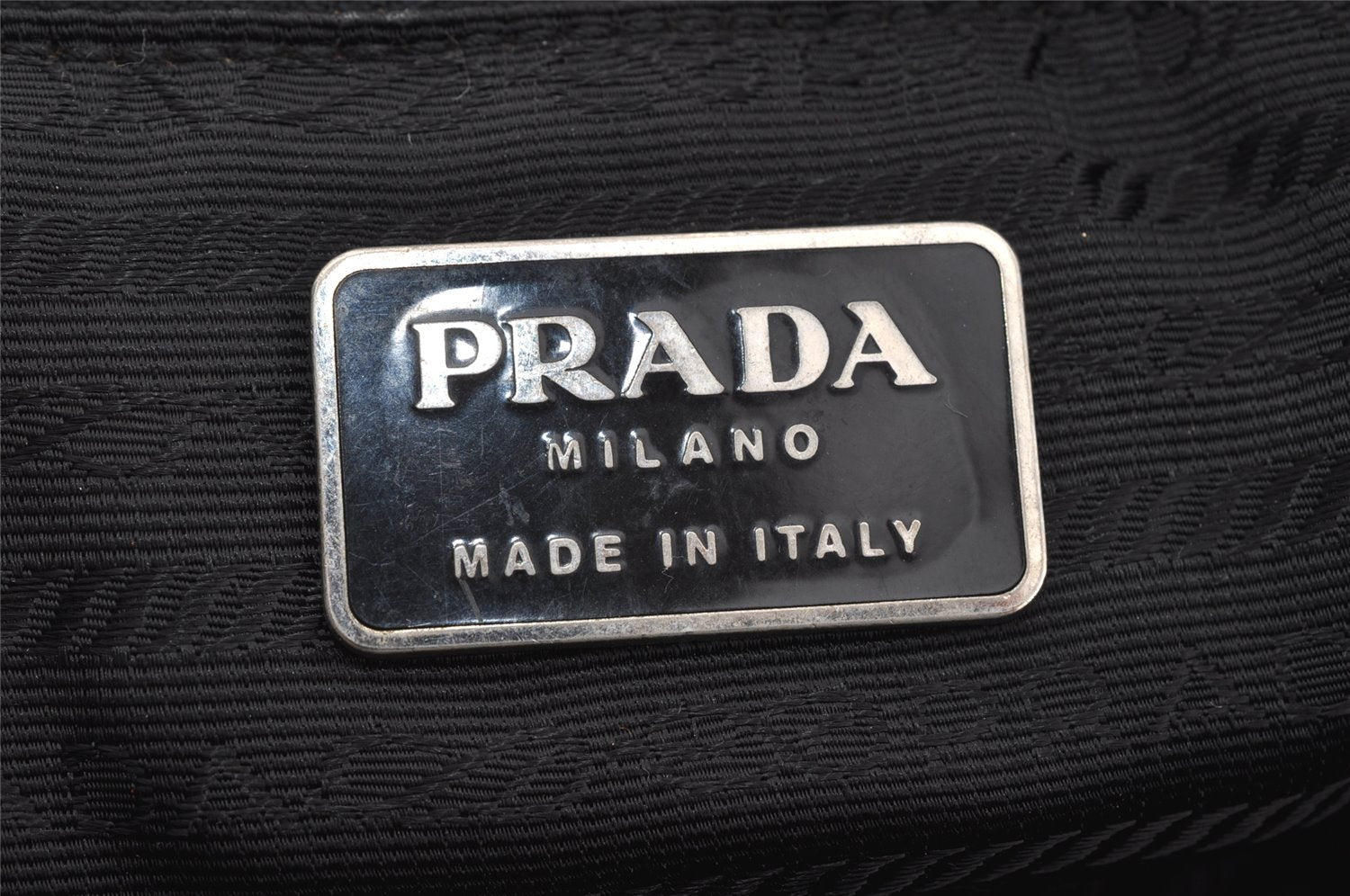 Authentic PRADA Nylon Tessuto Leather Shoulder Hand Bag Purse Black 4157J