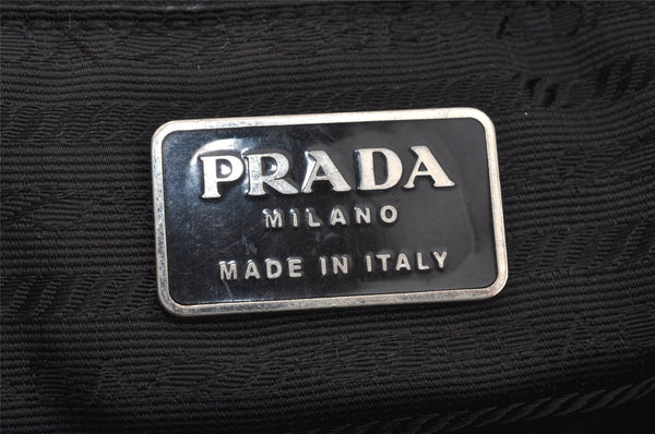Authentic PRADA Nylon Tessuto Leather Shoulder Hand Bag Purse Black 4157J