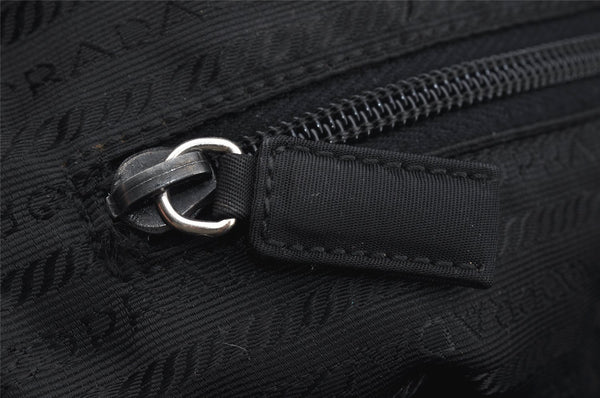 Authentic PRADA Nylon Tessuto Leather Shoulder Hand Bag Purse Black 4157J