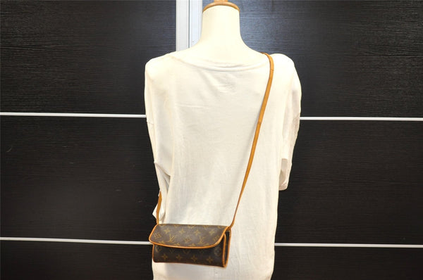 Authentic Louis Vuitton Monogram Pochette Twin PM Shoulder Bag M51854 Junk 4158I