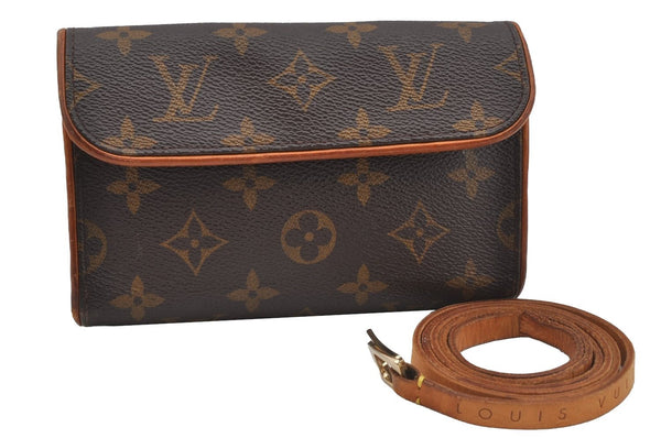 Auth Louis Vuitton Monogram Pochette Florentine Pouch Waist Bag M51855 LV 4159J