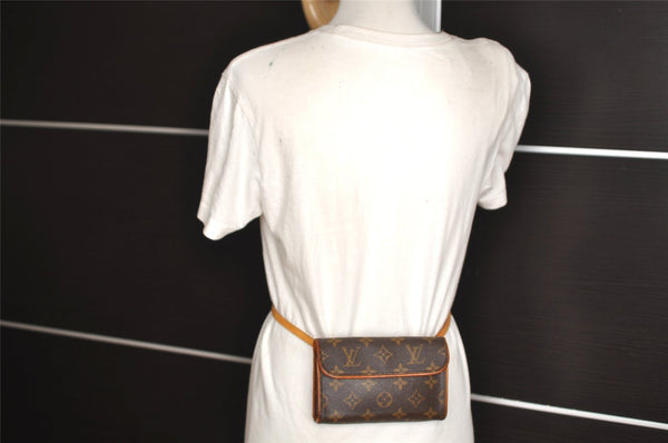 Auth Louis Vuitton Monogram Pochette Florentine Pouch Waist Bag M51855 LV 4159J