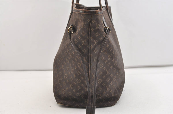 Authentic Louis Vuitton Monogram Idylle Neverfull MM Tote Bag M40513 Brown 4160J