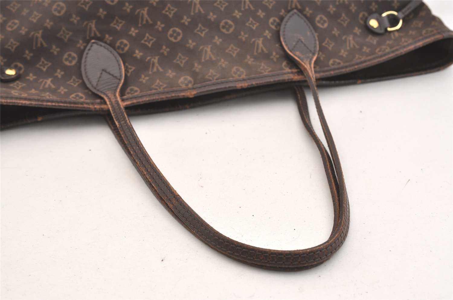 Authentic Louis Vuitton Monogram Idylle Neverfull MM Tote Bag M40513 Brown 4160J