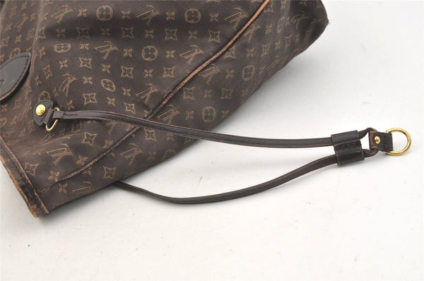 Authentic Louis Vuitton Monogram Idylle Neverfull MM Tote Bag M40513 Brown 4160J