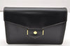 Authentic Christian Dior Chain Shoulder Cross Body Bag Leather Black CD 4160K