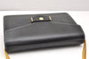 Authentic Christian Dior Chain Shoulder Cross Body Bag Leather Black CD 4160K
