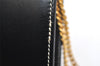 Authentic Christian Dior Chain Shoulder Cross Body Bag Leather Black CD 4160K