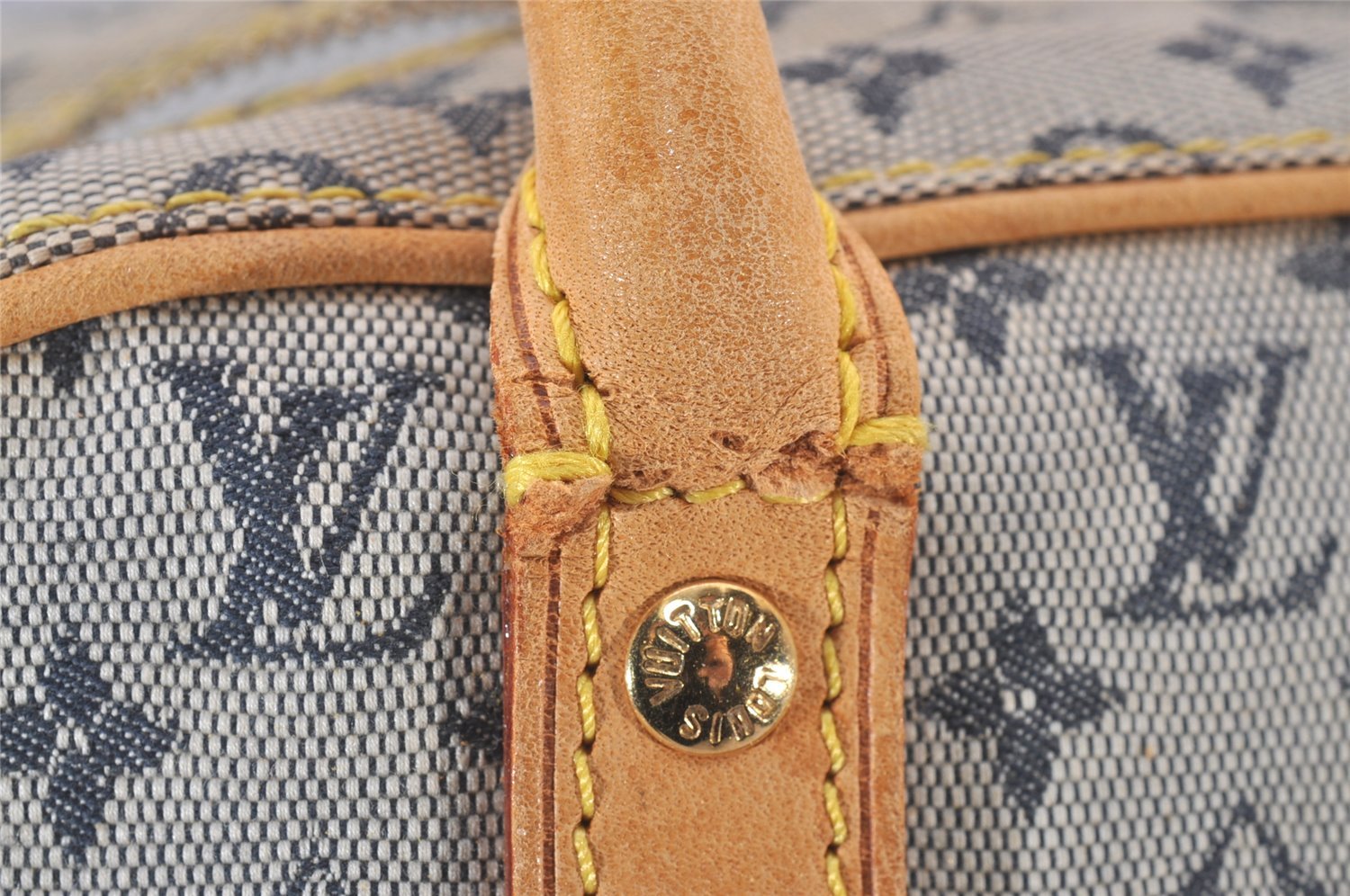 Authentic Louis Vuitton Monogram Mini Marie Shoulder Bag Blue M92003 Junk 4161I