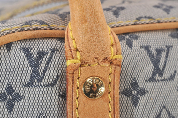 Authentic Louis Vuitton Monogram Mini Marie Shoulder Bag Blue M92003 Junk 4161I