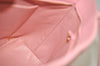 Authentic CHANEL Caviar Skin Medallion CC Logo Shoulder Tote Bag Pink 4161J