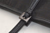 Authentic FENDI Zucchino Shoulder Tote Bag Canvas Leather Brown Black 4161K