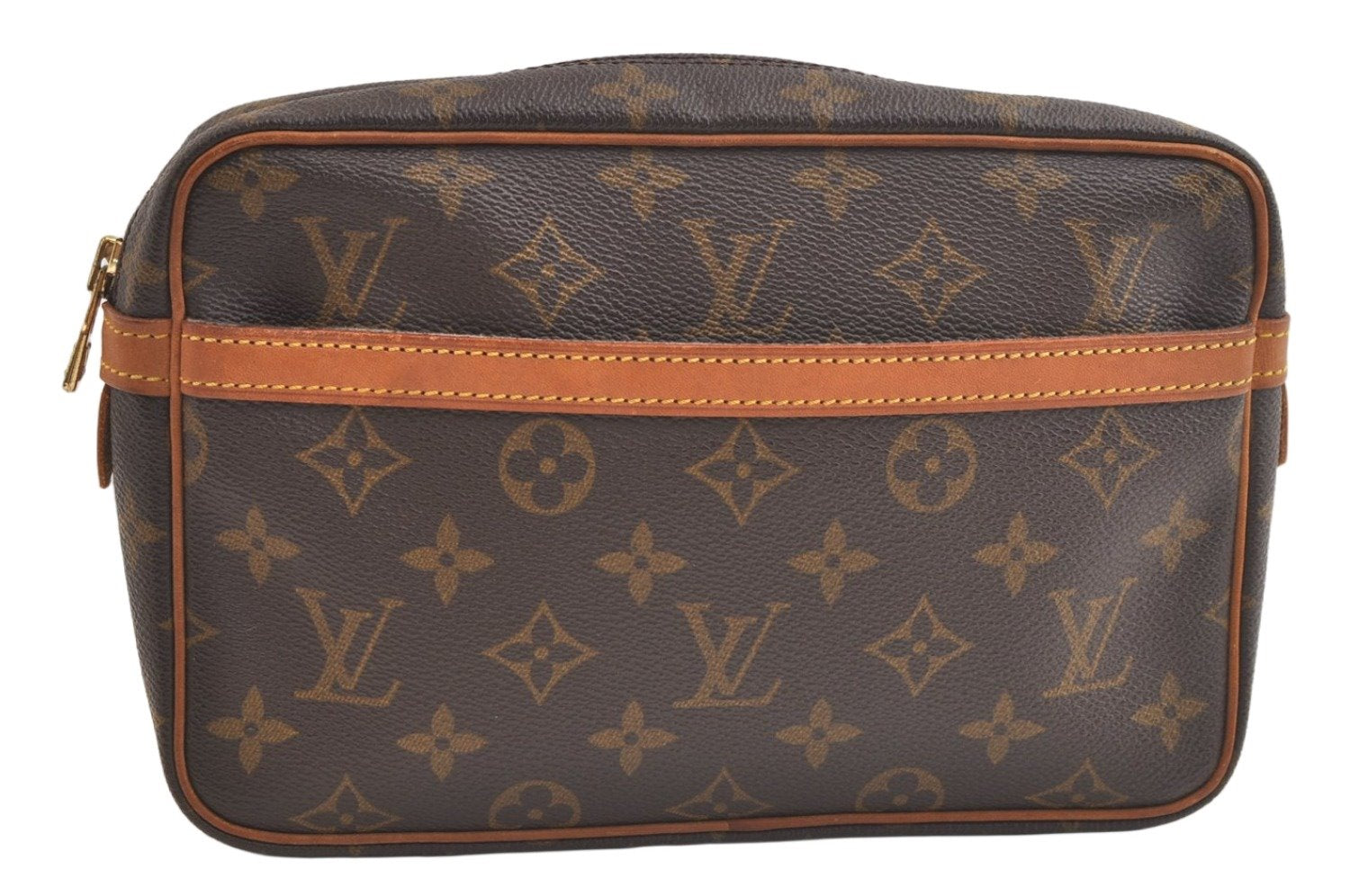 Authentic Louis Vuitton Monogram Compiegne 23 Clutch Hand Bag M51847 LV 4162K