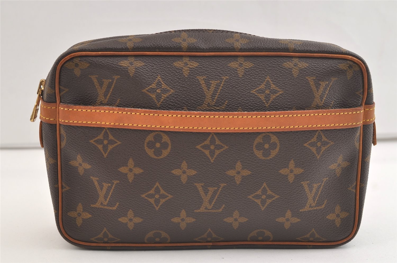 Authentic Louis Vuitton Monogram Compiegne 23 Clutch Hand Bag M51847 LV 4162K