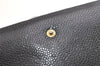 Authentic CHANEL Caviar Skin CC Logo Long Bifold Wallet Purse Black 4163K