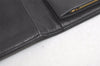 Authentic CHANEL Caviar Skin CC Logo Long Bifold Wallet Purse Black 4163K