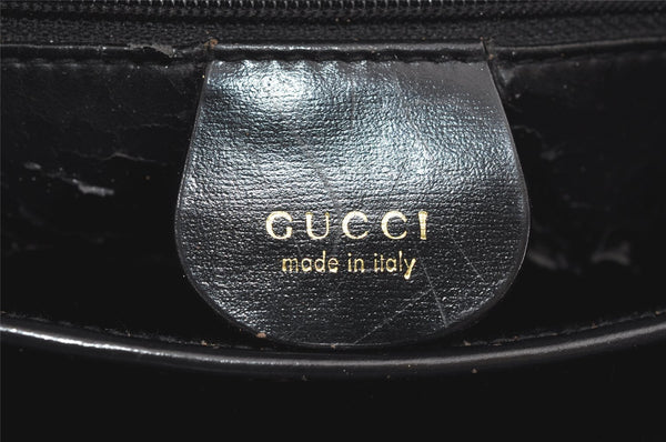 Authentic GUCCI Vintage 2Way Shoulder Hand Bag Purse Leather Black Junk 4164I