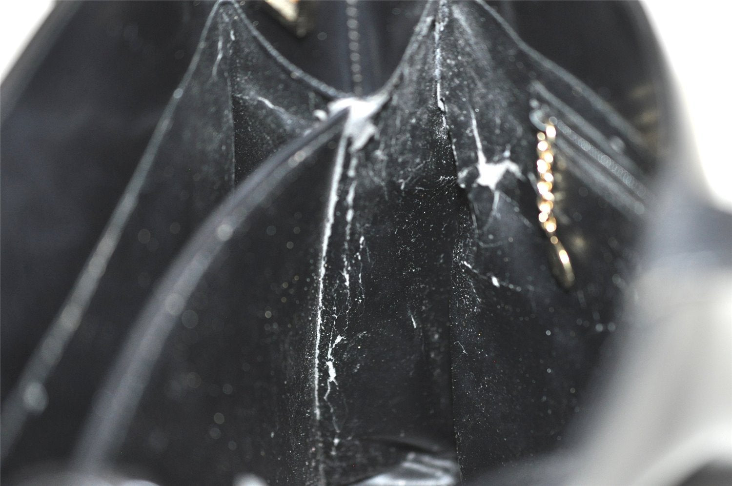 Authentic GUCCI Vintage 2Way Shoulder Hand Bag Purse Leather Black Junk 4164I