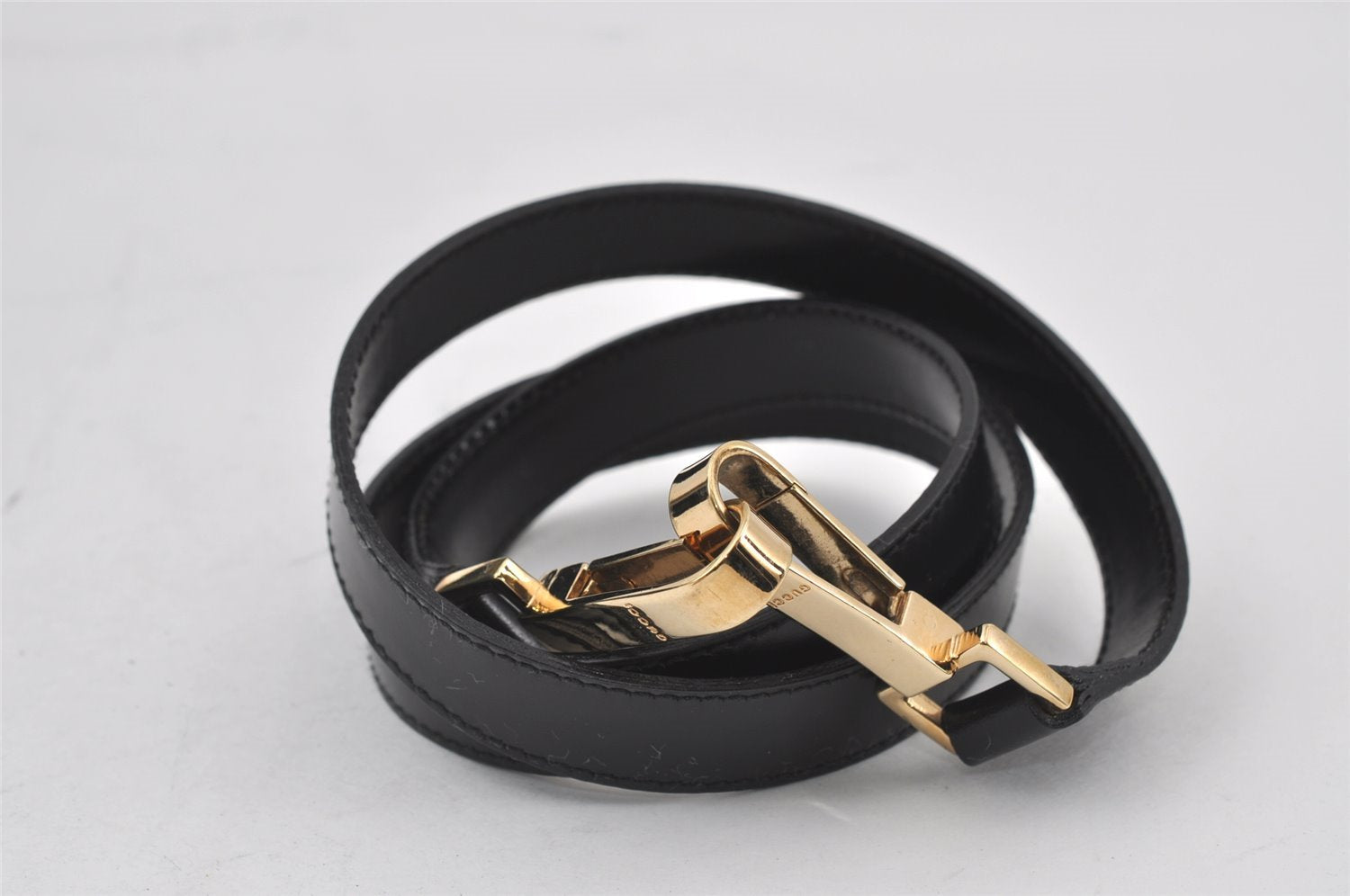 Authentic GUCCI Vintage 2Way Shoulder Hand Bag Purse Leather Black Junk 4164I