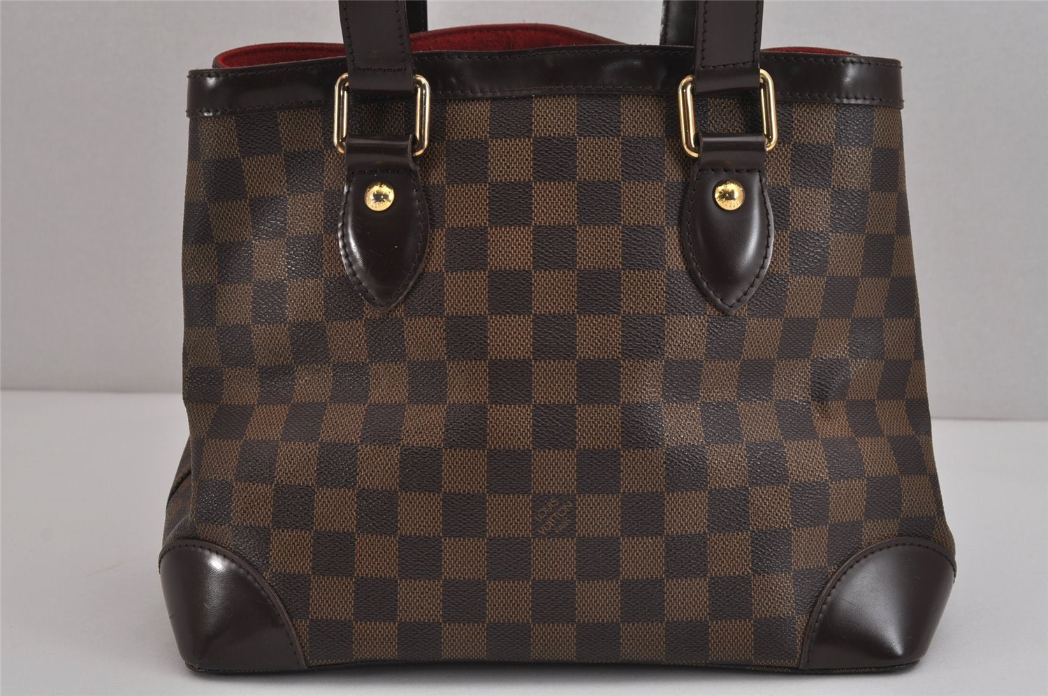 Authentic Louis Vuitton Damier Hampstead PM Shoulder Tote Bag N51205 LV 4164J