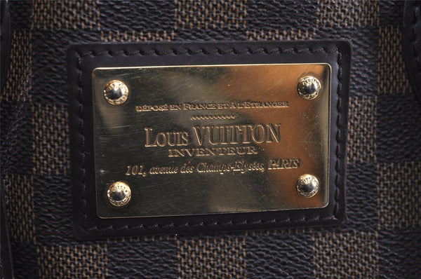 Authentic Louis Vuitton Damier Hampstead PM Shoulder Tote Bag N51205 LV 4164J