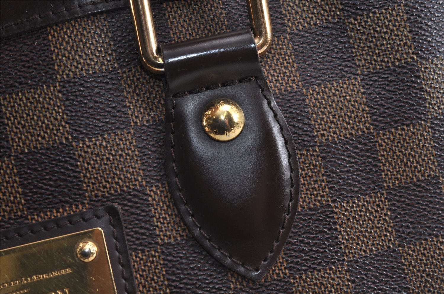 Authentic Louis Vuitton Damier Hampstead PM Shoulder Tote Bag N51205 LV 4164J