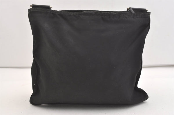 Authentic PRADA Vela Nylon Tessuto Leather Shoulder Cross Bag BT0573 Black 4165J