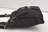 Authentic PRADA Vela Nylon Tessuto Leather Shoulder Cross Bag BT0573 Black 4165J