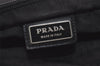 Authentic PRADA Vela Nylon Tessuto Leather Shoulder Cross Bag BT0573 Black 4165J