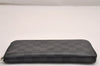 Authentic Louis Vuitton Damier Graphite Zippy Wallet Vertical N63095 LV 4166J