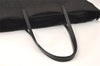 Authentic FENDI Vintage Zucchino Shoulder Tote Bag Canvas Leather Black 4166K