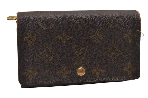 Auth Louis Vuitton Monogram Porte Monnaie Billets Tresor Wallet M61730 LV 4167J