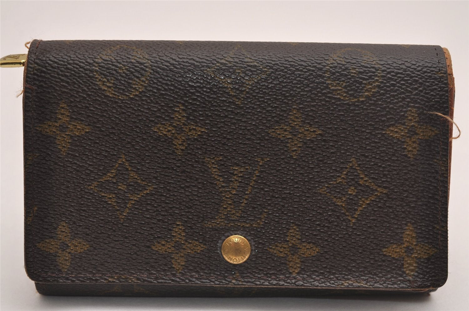 Auth Louis Vuitton Monogram Porte Monnaie Billets Tresor Wallet M61730 LV 4167J