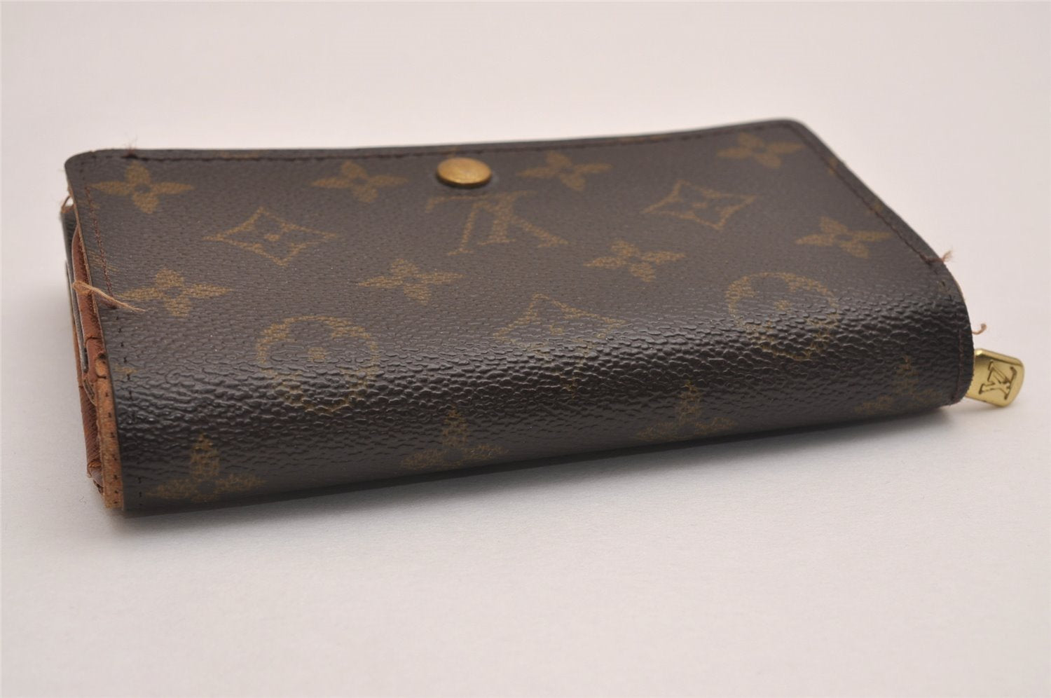 Auth Louis Vuitton Monogram Porte Monnaie Billets Tresor Wallet M61730 LV 4167J