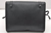 Authentic Christian Dior Honeycomb Shoulder Cross Bag PVC Leather Black 4167K