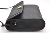 Authentic Christian Dior Honeycomb Shoulder Cross Bag PVC Leather Black 4167K