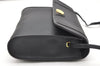 Authentic Christian Dior Honeycomb Shoulder Cross Bag PVC Leather Black 4167K