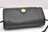 Authentic Christian Dior Honeycomb Shoulder Cross Bag PVC Leather Black 4167K