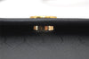 Authentic Christian Dior Honeycomb Shoulder Cross Bag PVC Leather Black 4167K