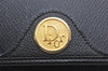 Authentic Christian Dior Honeycomb Shoulder Cross Bag PVC Leather Black 4167K