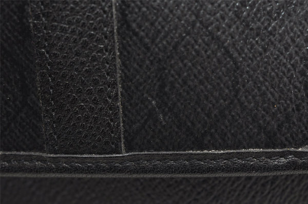 Authentic Christian Dior Honeycomb Shoulder Cross Bag PVC Leather Black 4167K