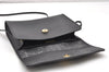 Authentic Christian Dior Honeycomb Shoulder Cross Bag PVC Leather Black 4167K