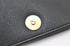 Authentic Christian Dior Honeycomb Shoulder Cross Bag PVC Leather Black 4167K