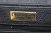 Authentic Christian Dior Honeycomb Shoulder Cross Bag PVC Leather Black 4167K