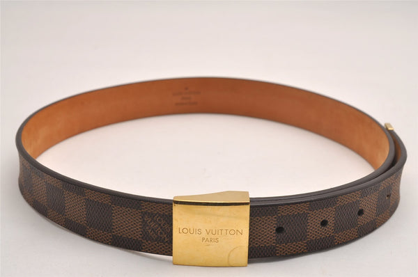 Authentic Louis Vuitton Damier Ceinture Carre Belt 75cm 29.5" M6803 LV 4168J