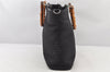 Authentic GUCCI Bamboo 2Way Shoulder Tote Bag Nylon Leather Black 4168K