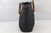 Authentic GUCCI Bamboo 2Way Shoulder Tote Bag Nylon Leather Black 4168K