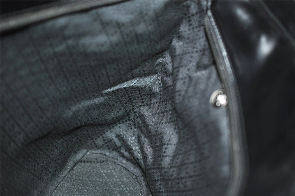 Authentic GUCCI Bamboo 2Way Shoulder Tote Bag Nylon Leather Black 4168K