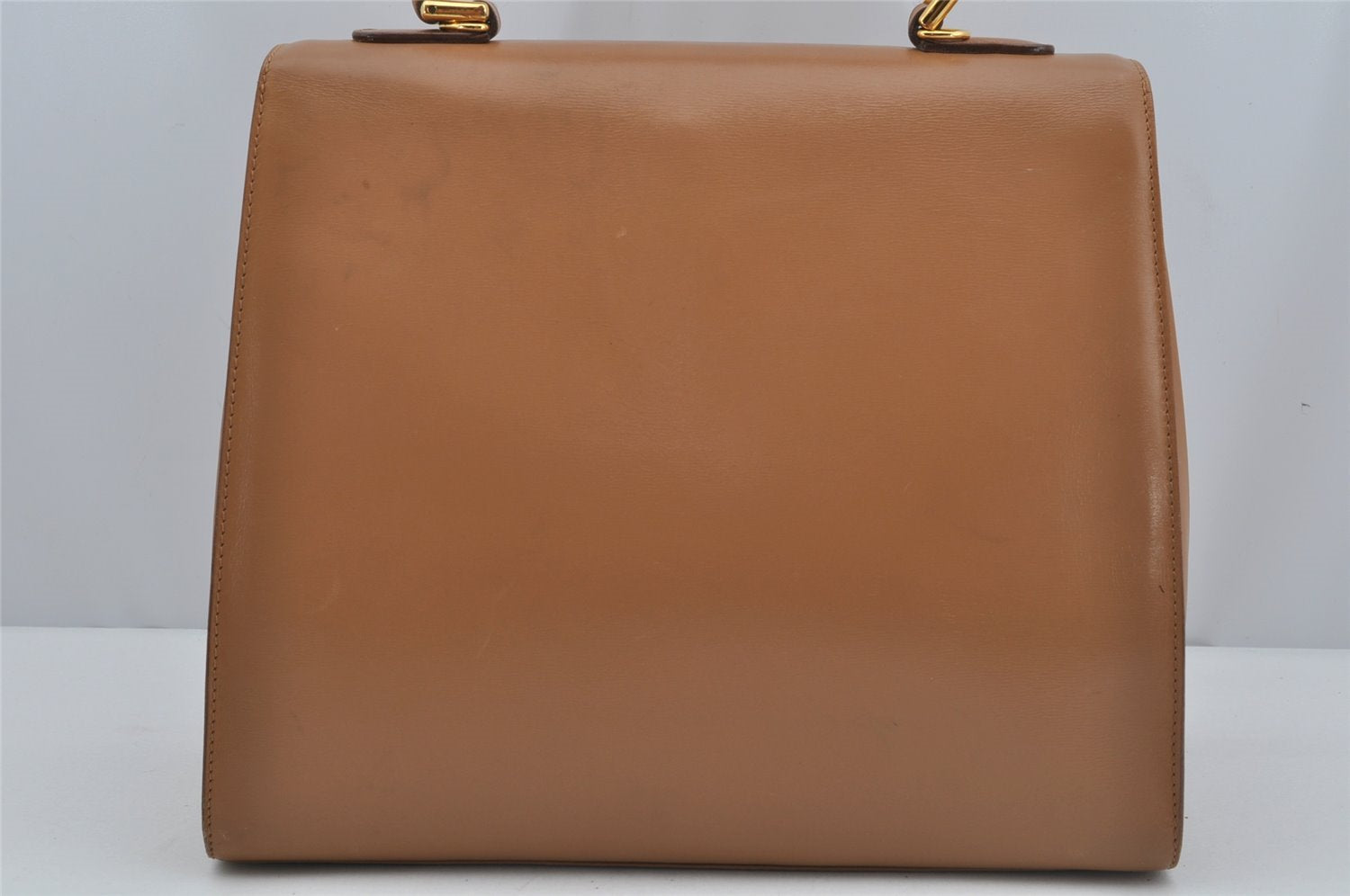 Authentic GUCCI Vintage 2Way Shoulder Hand Bag Purse Leather Beige 4169J